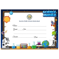 School Science Award Certificate A4 Size | Use on Laser Printer